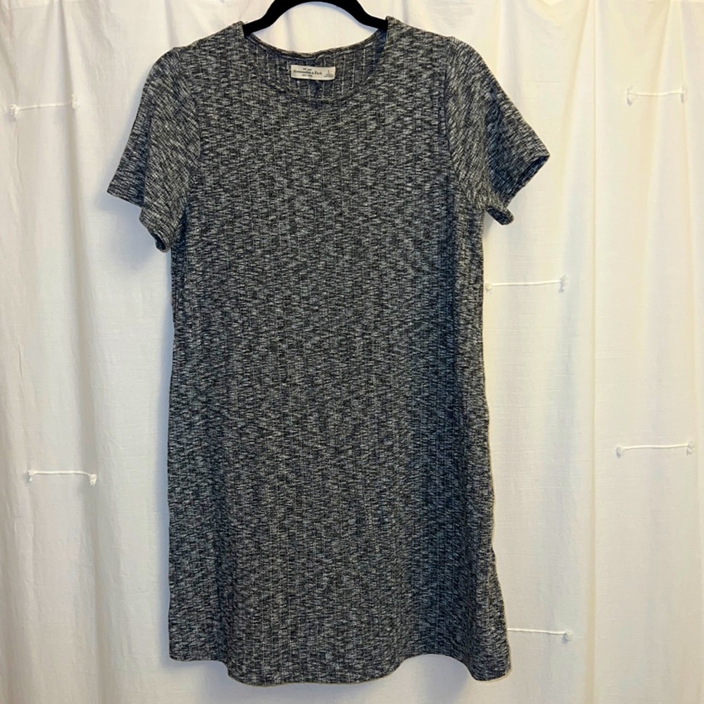 Abercrombie & Fitch Grey Ribbed Sweater Dress, size L